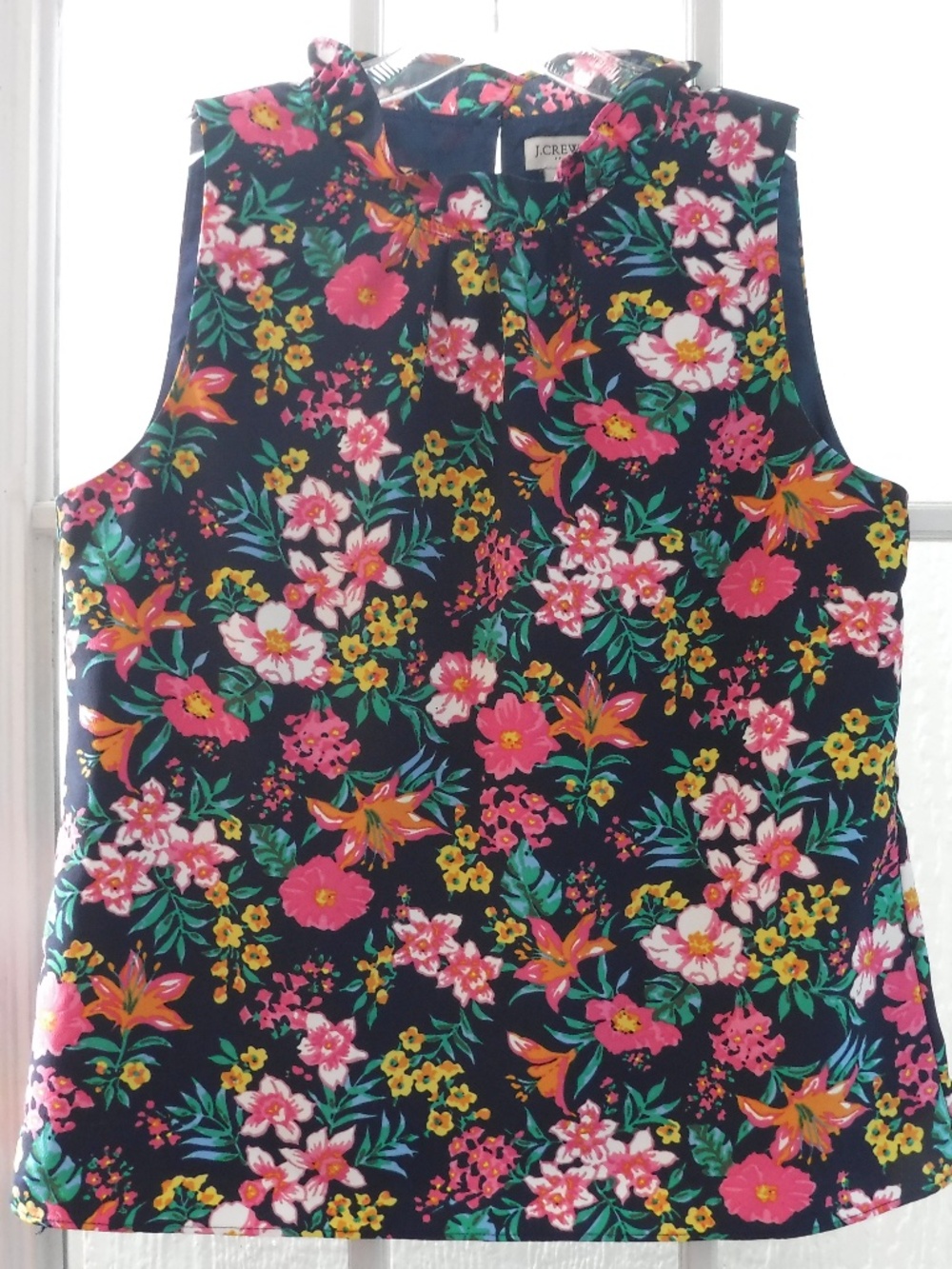 J. Crew Floral Sleeveless Blouse